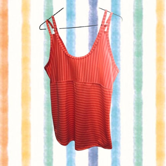 🔥🧡🔥3/$30 or FREE with Purchase over $30 Strappy Orange Striped Tank - Picture 8 of 9